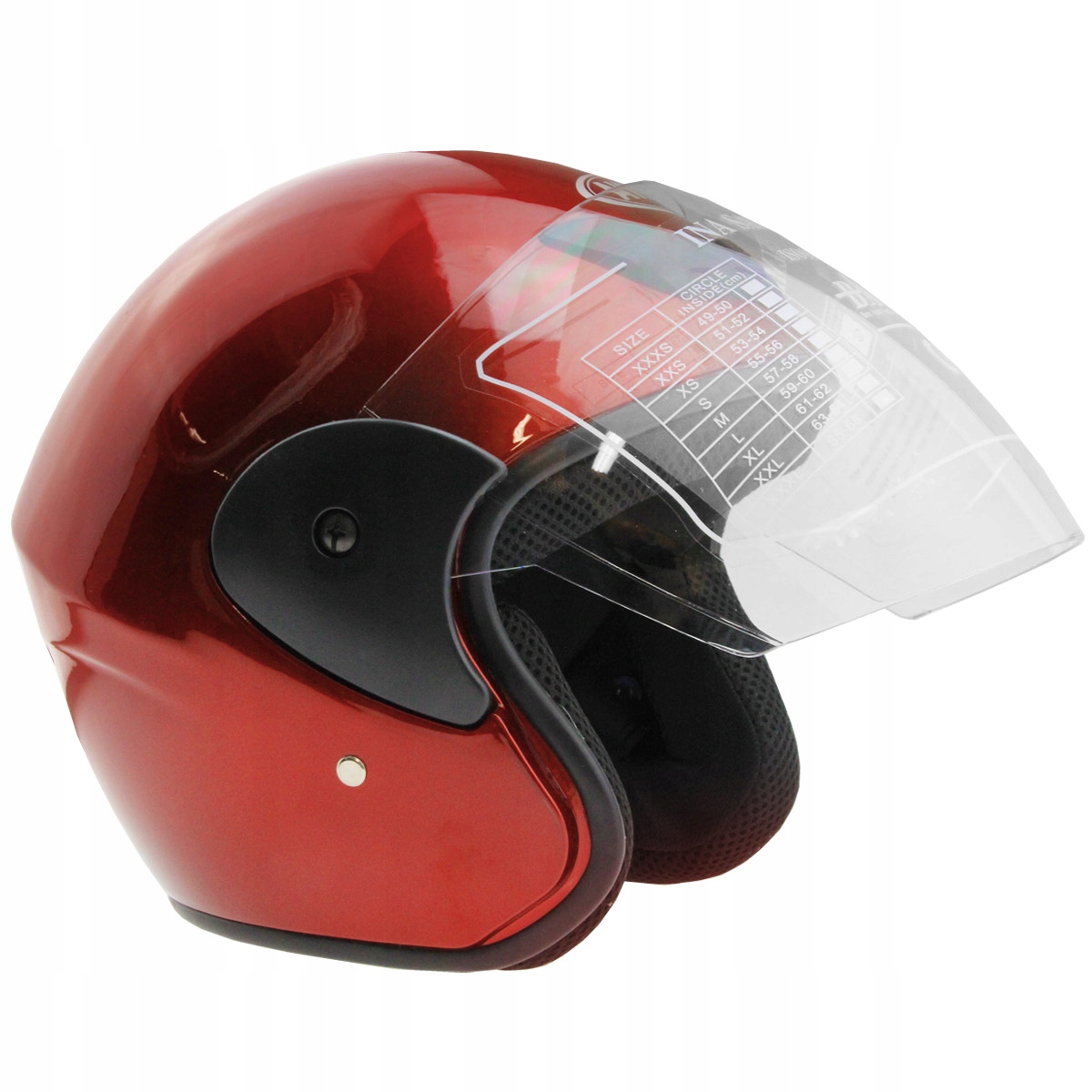 

Kask Otwarty Jet Szybka Skuter Chopper Bordo XL