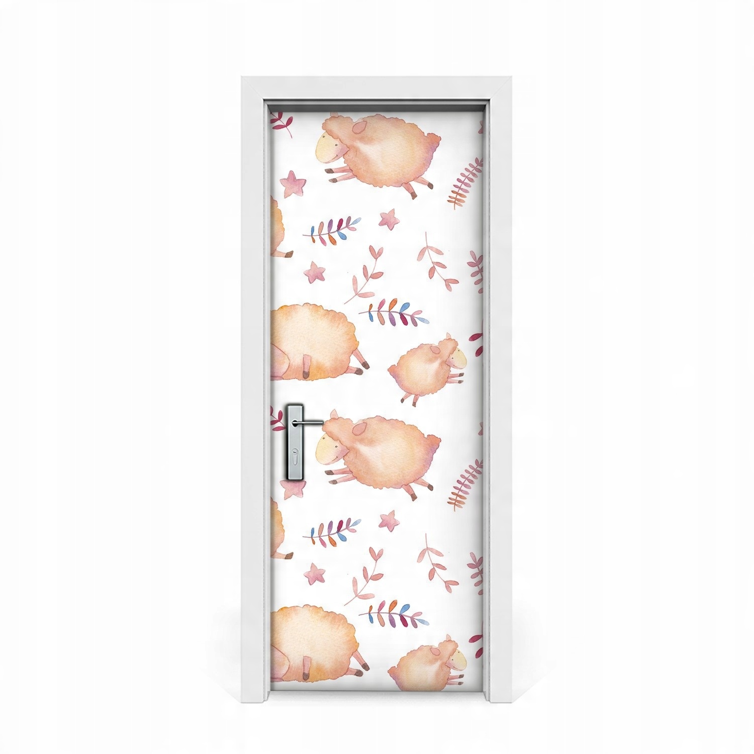 

Naklejka na drzwi okleina Owieczki 75x205