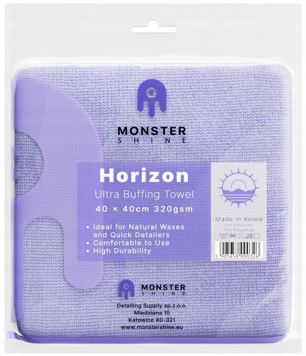 Monster Shine Horizon Fibra Mikrofibra Do Auta Samochodu Lakieru 40x40 Cm