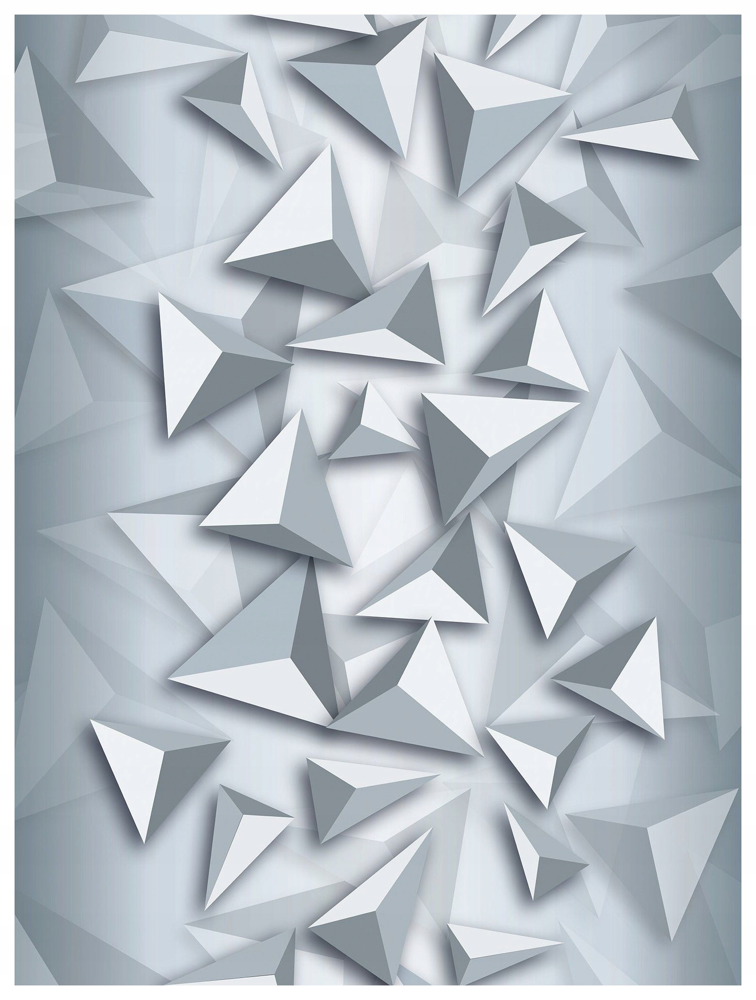 Fototapeta Geometrie Pyramidy 3D Iluze Šedá Gradient 206x275 lepidlo