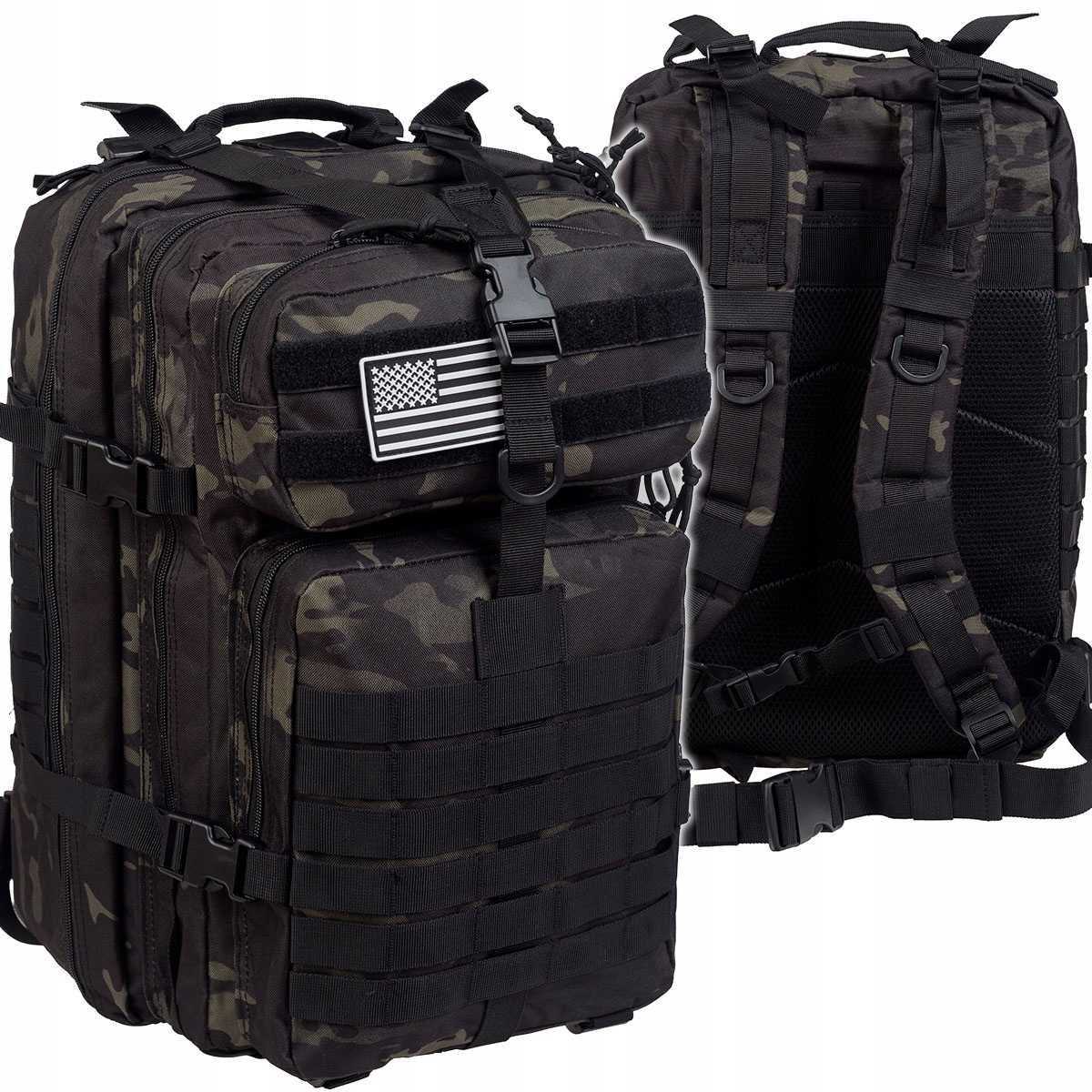 Plecak Męski Wojskowy Taktyczny Militarny Assault Us Army 36L Dark Camo