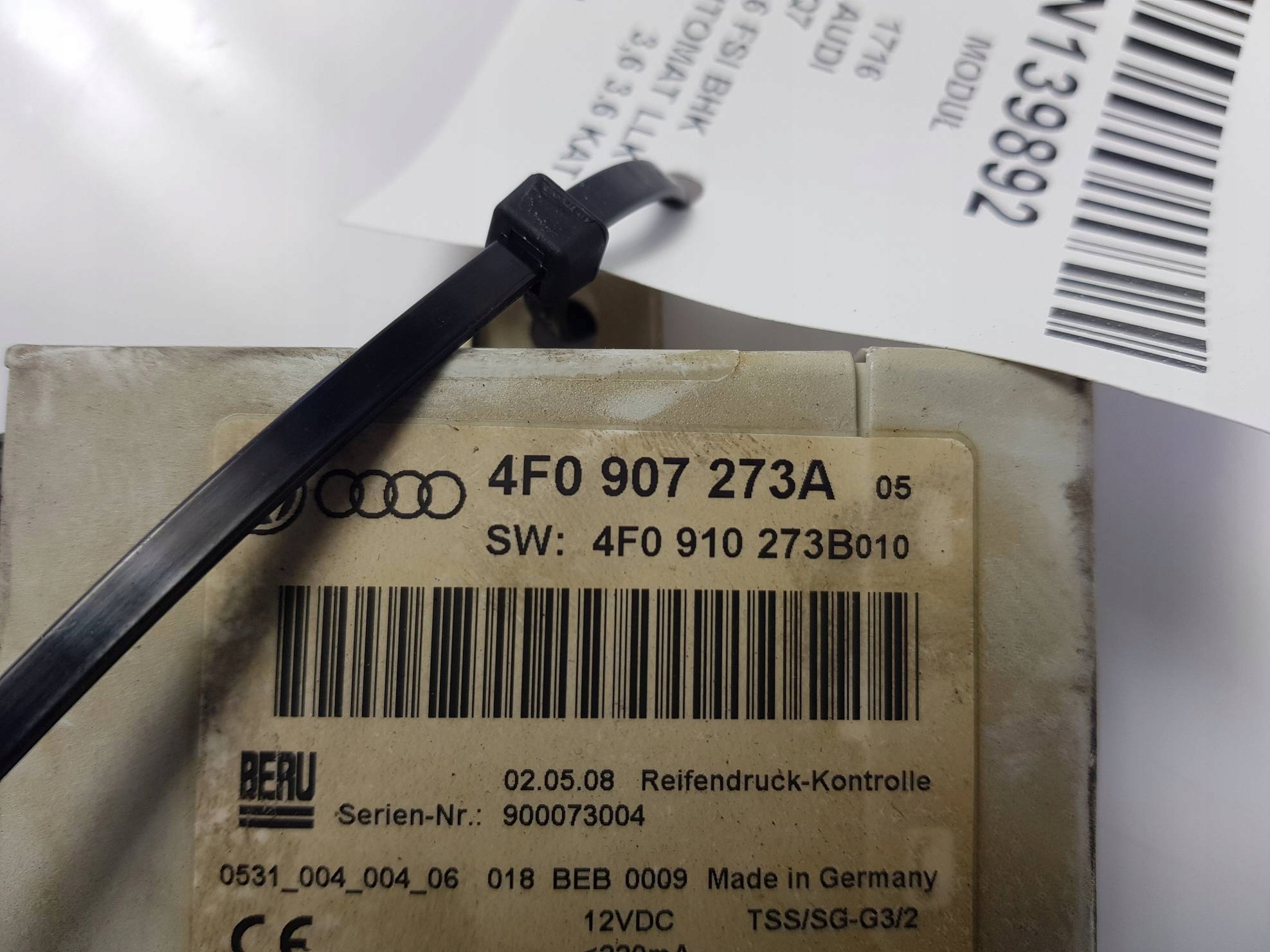 modulo pressione pneumatici, gomme 4F0907273A AUDI Q7