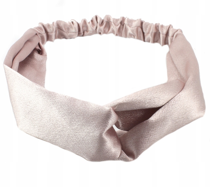 

Opaska Do Włosów Turban Na Gumie Jedwab Brudny Róż