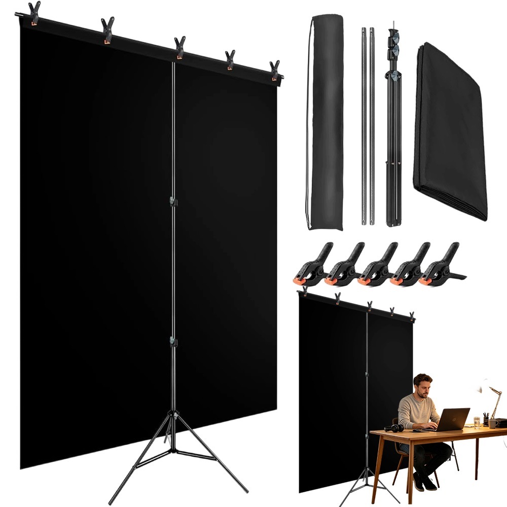 Kovový držák Stojan Stativ pro upevnění fotografického pozadí 150 x 200 cm