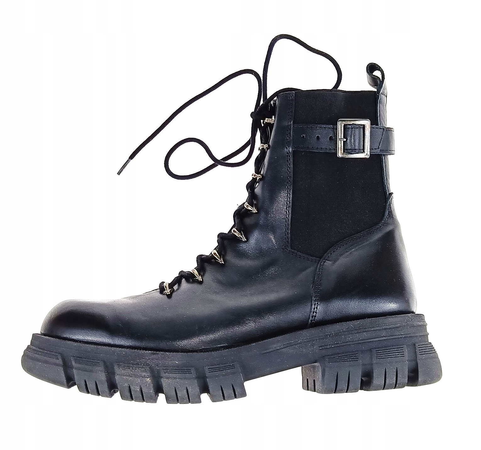 Dámské kožené kanady Inuovo černé, vel. 41, černé, vojenské Kotníkové Boty z přírodní kůže