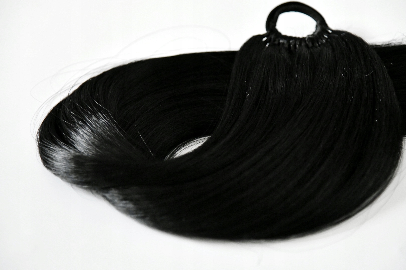 Culík na gumičce, prodloužení culíku Černá XL 160g