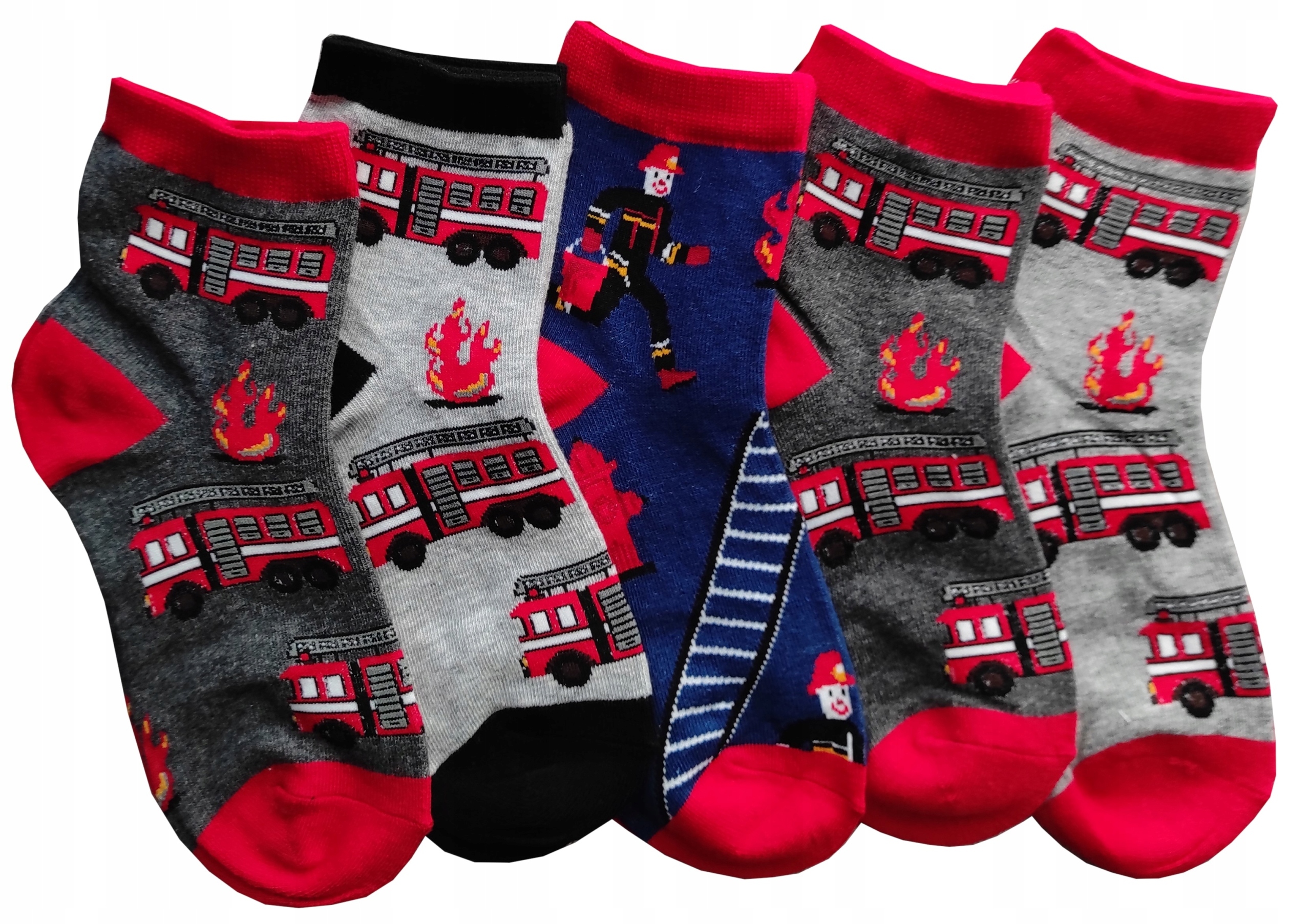 

Skarpety Chłopięce Bawełna Strażak 5-PAR 27-30