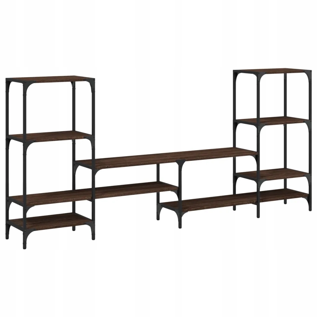 Szafka Rtv drewnopochodna brązowa 206,5x28,5x95 cm