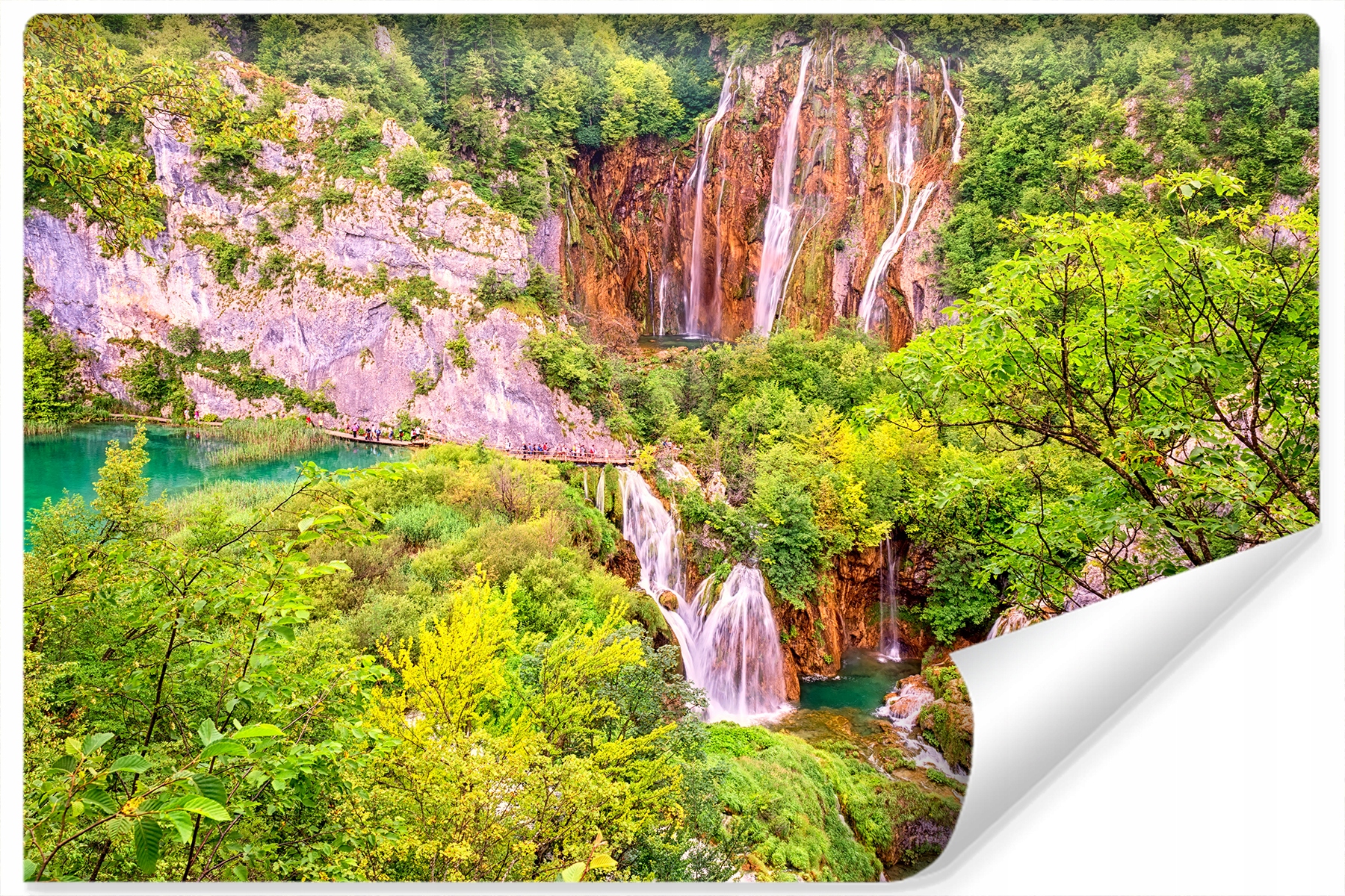 Fototapeta Panorama Vodopád Chorvatsko 3D 405x270