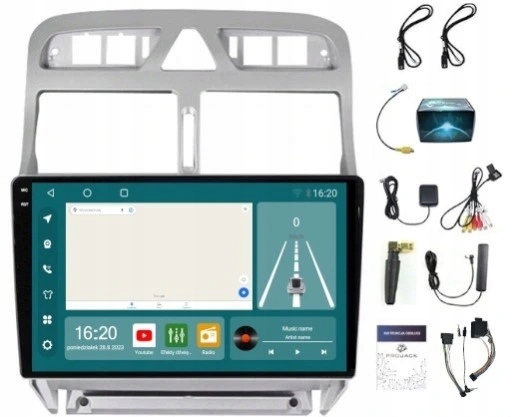 Rádio Navigace Peugeot 307 2001-2008 Carplay Android Auto 8/256GB Sim