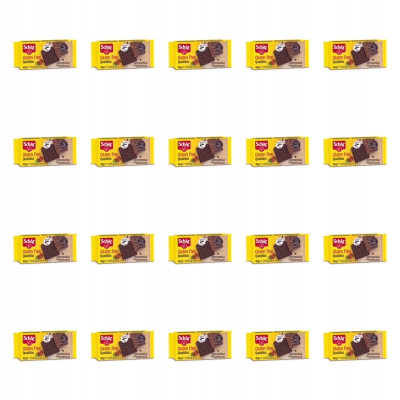 Quadritos čokoládové oplatky 40 g Schar X20