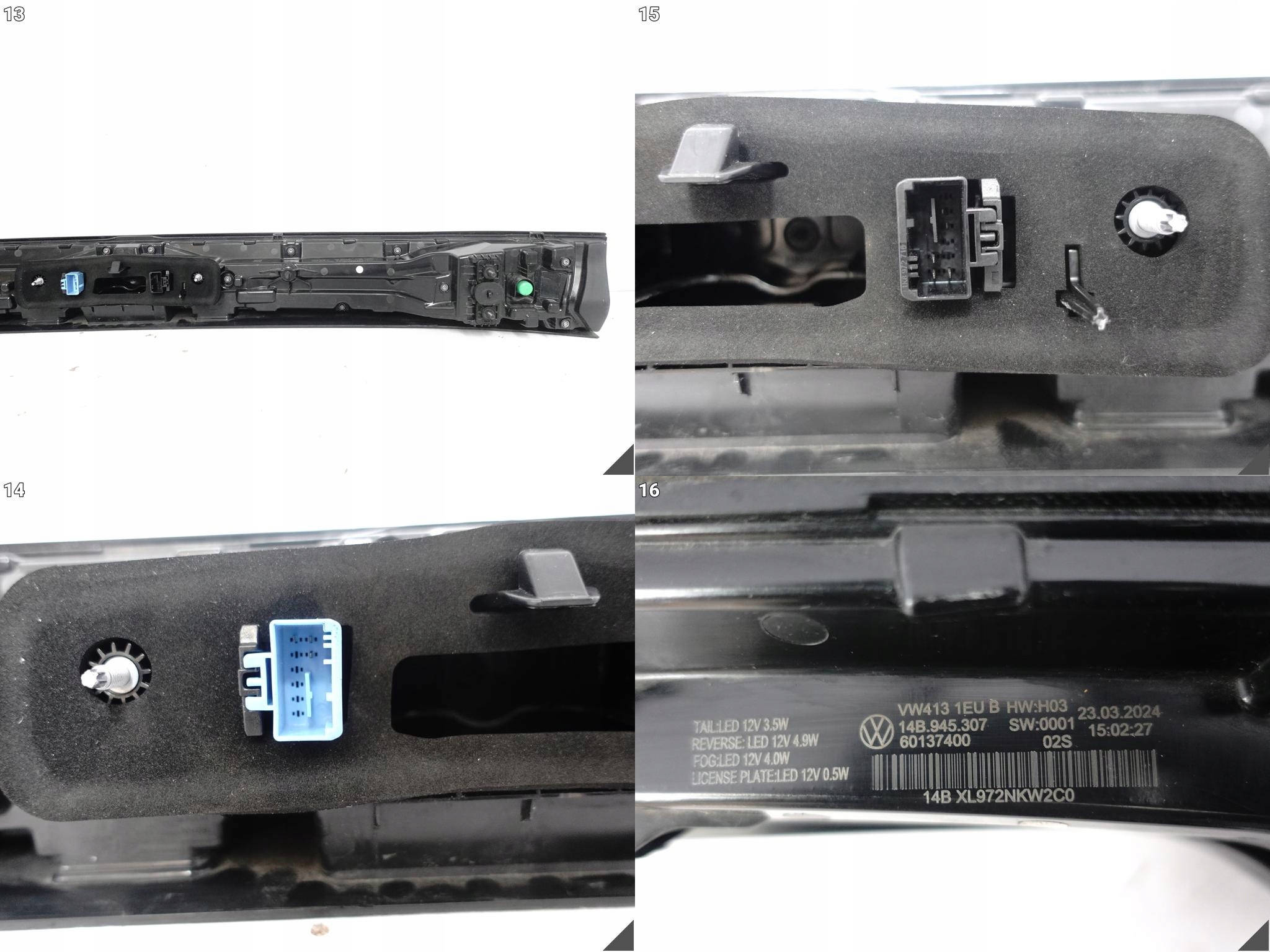 VW ID7 ID.7 14A 14B 23- light cap LED to the bonnet boot rear part EU 14B945307