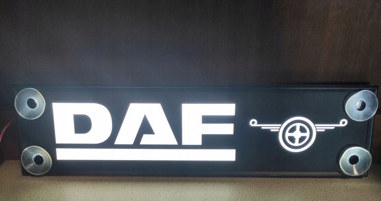 TABLICZKA PODSWIETLANA TIR DAF LOGO 24 V