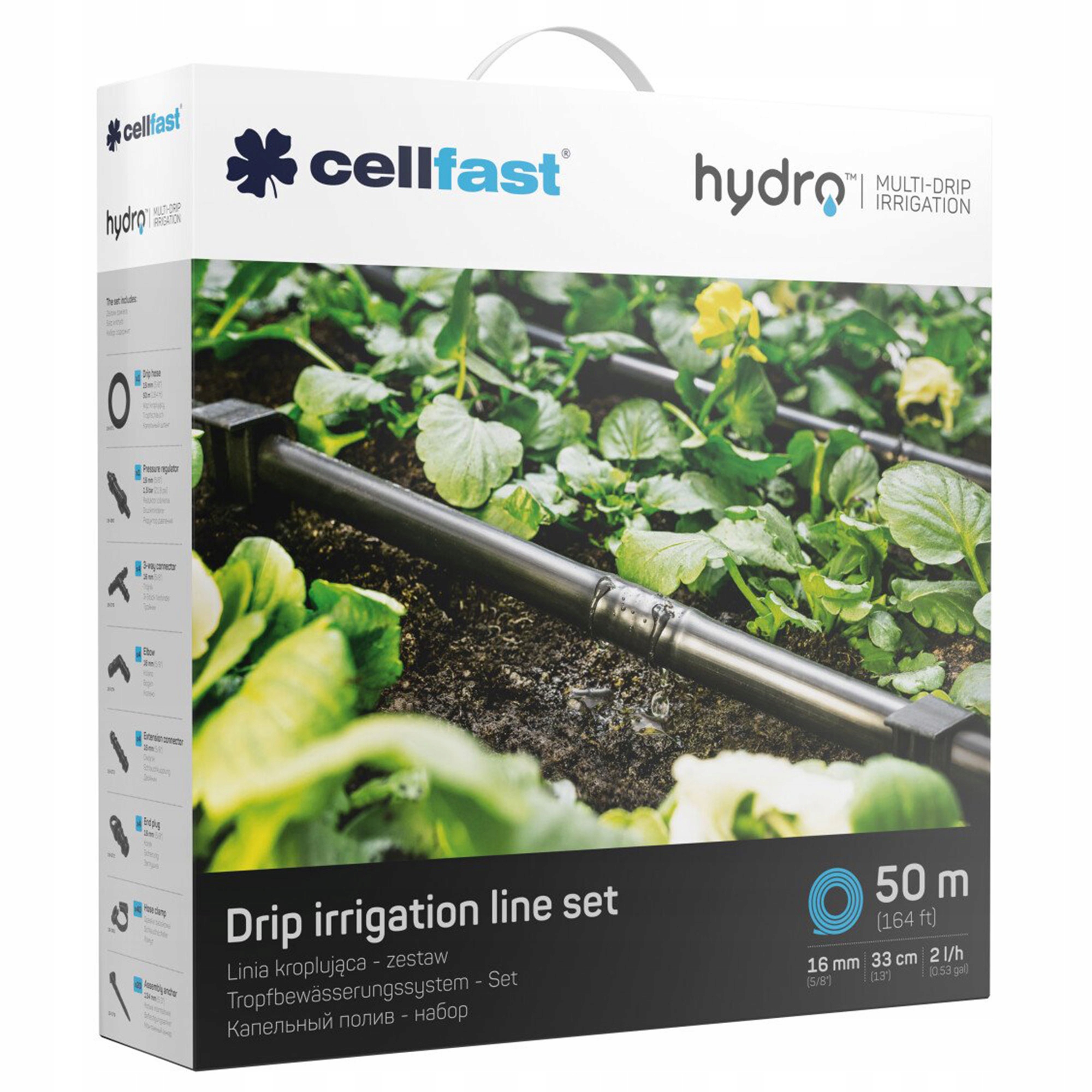 Odkvapkávacia linka 50 m príslušenstvo, sada Cellfast