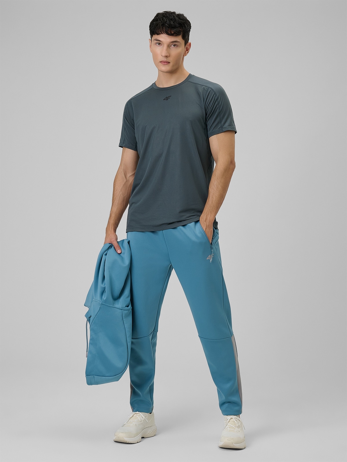 4F Pánské Tréninkové Kalhoty Tmavě Modré, Rychleschnoucí, Velikost M