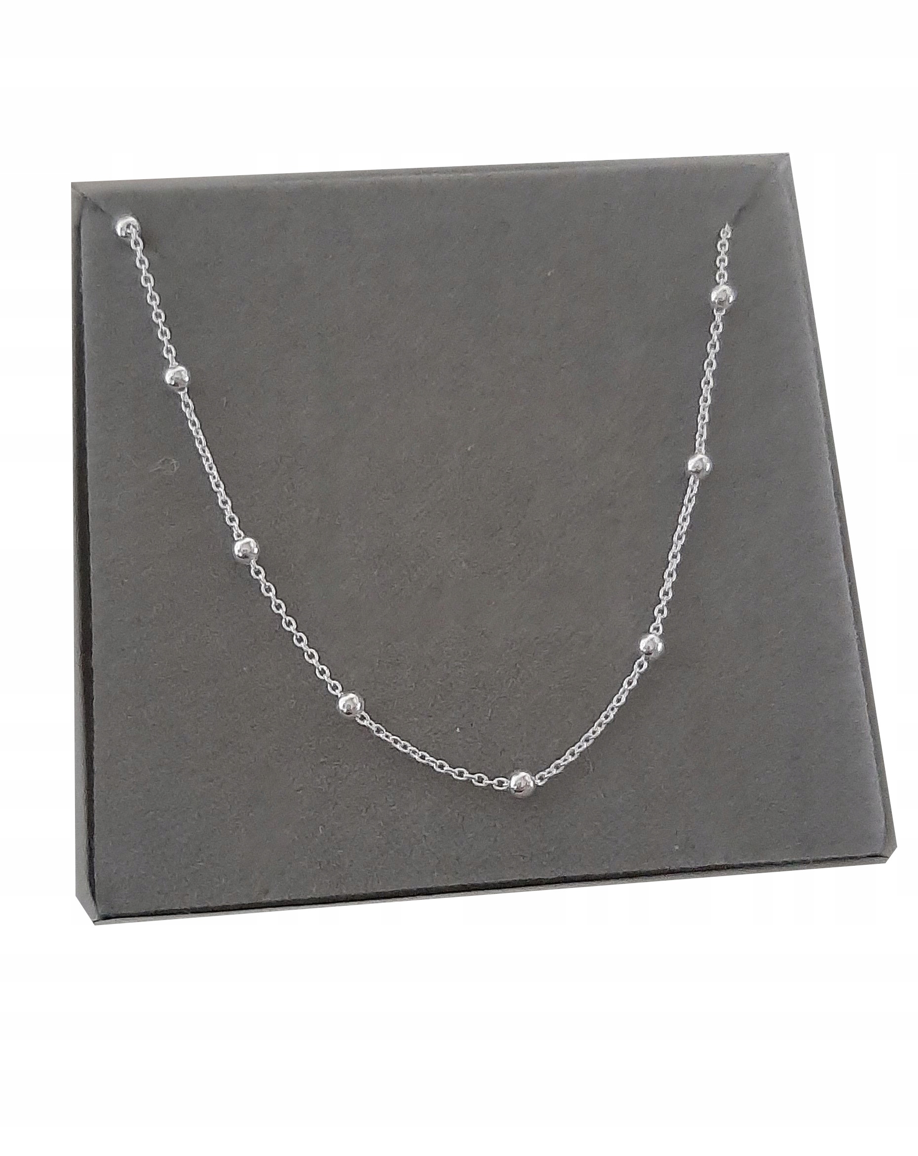 

Naszyjnik srebrny choker kuleczki z kulkami 40 cm