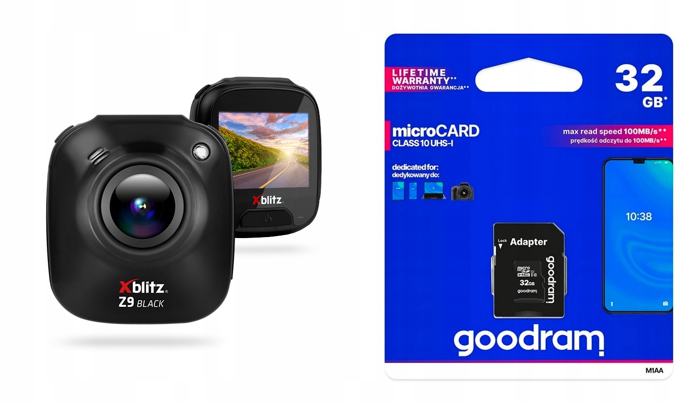 Xblitz Z9 черный вождения рекордер камера + 32GB