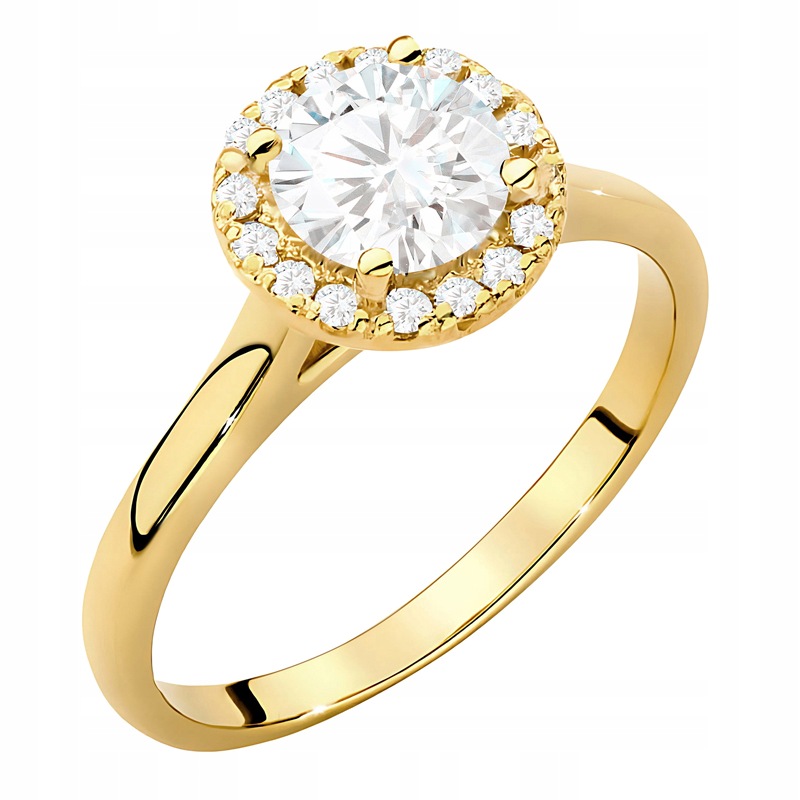 Zlatý Prstýnek 585 Kolo s Brilianty 0,84 ct
