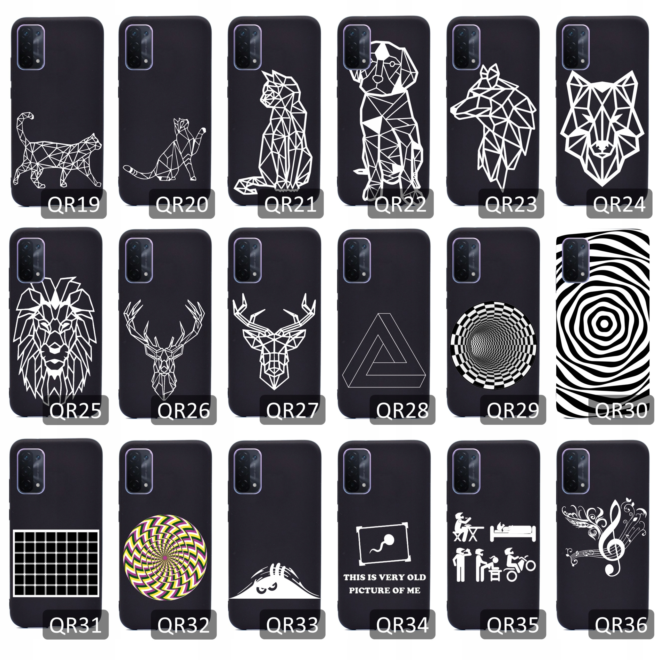 Etui matowe Guma do Oppo A74 5G A54 5G Wzory Marka Inna