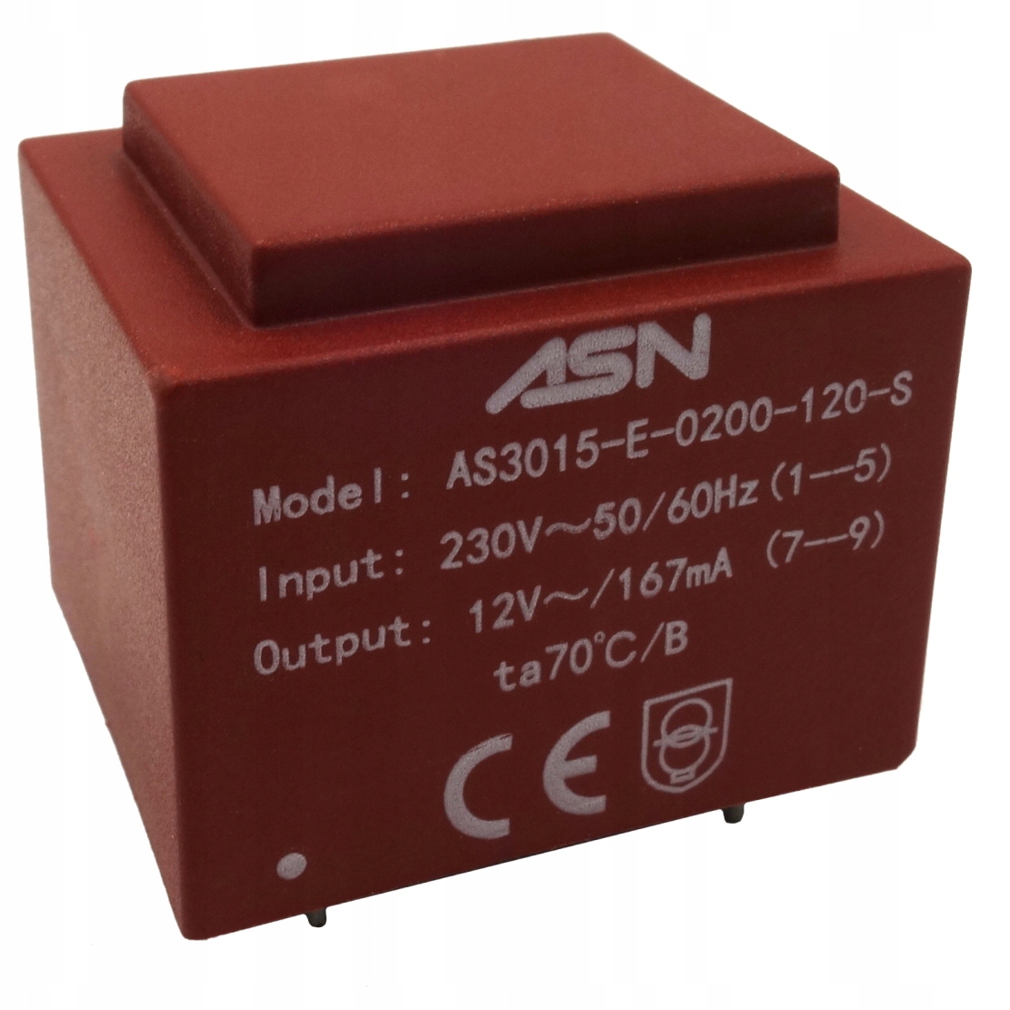 Transformator zalewany do wlutowania trafo 12V 167mA 2VA