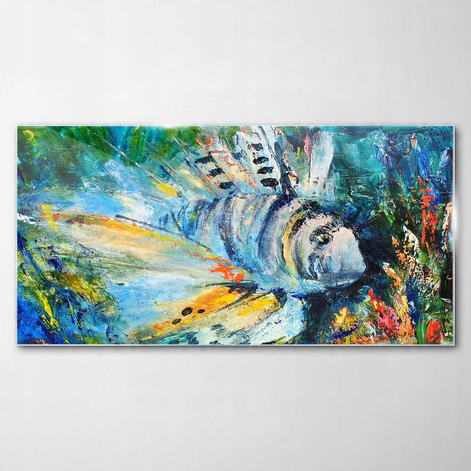 

Obraz Szklany Dekor Lew Ryba Zebra Zwierzę 140x70