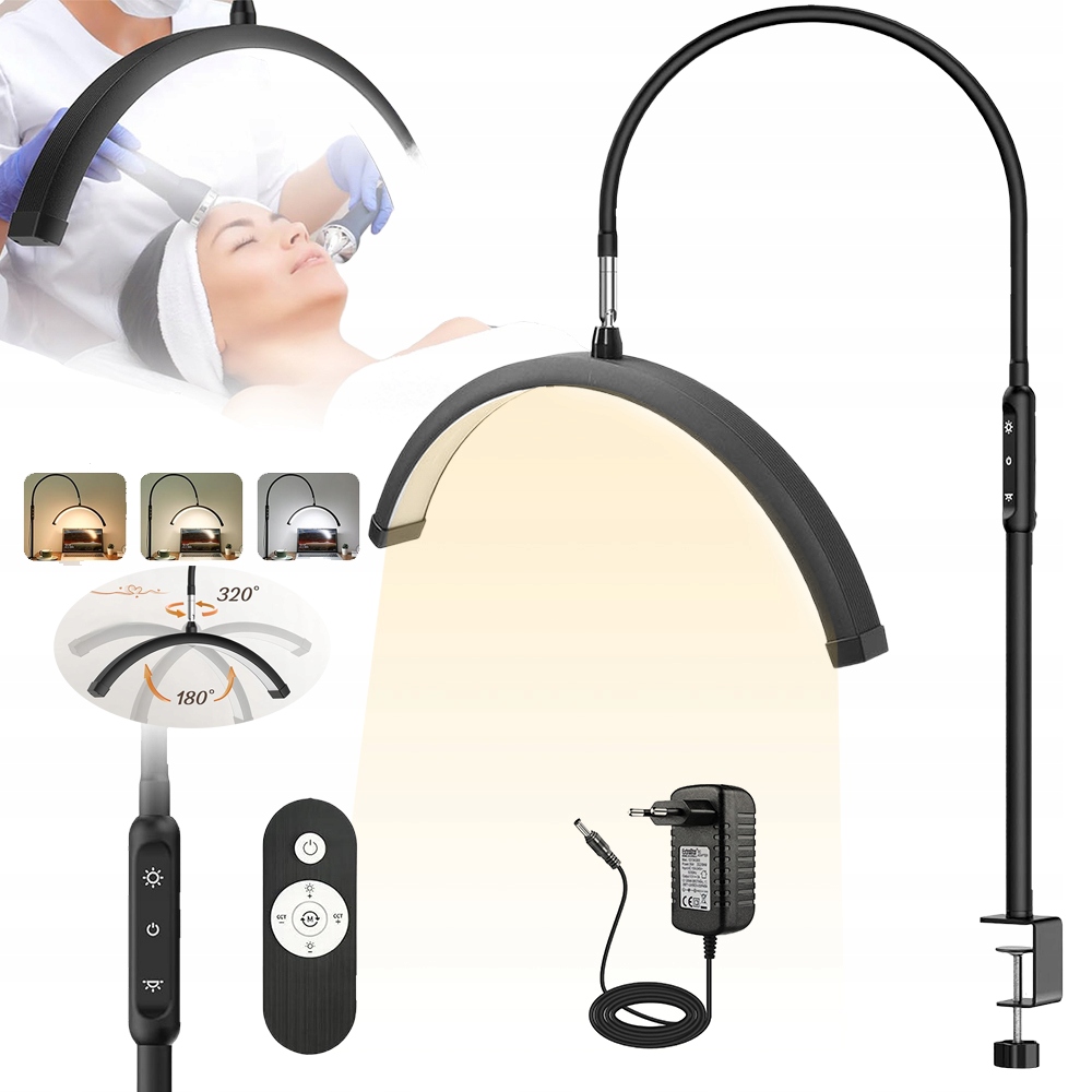 Kosmetická Lampa S Klipem, Univerzální, Nastavitelná, Stojící, Na Řasy, Led Oblouk