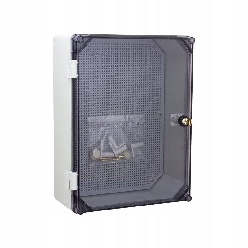 2x Uni-1/T pouzdro UNIbox s montážní deskou, transparentní kryt IP65 E-p