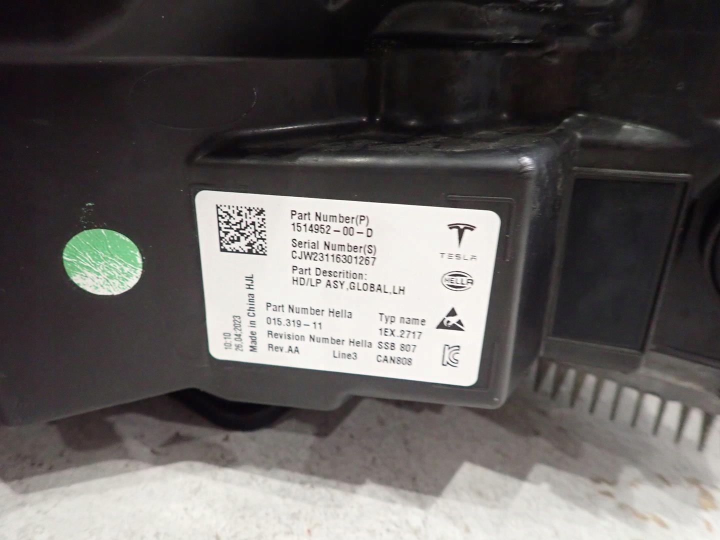 light front front left TESLA 3 2017- FULL LED 1514952-00-D