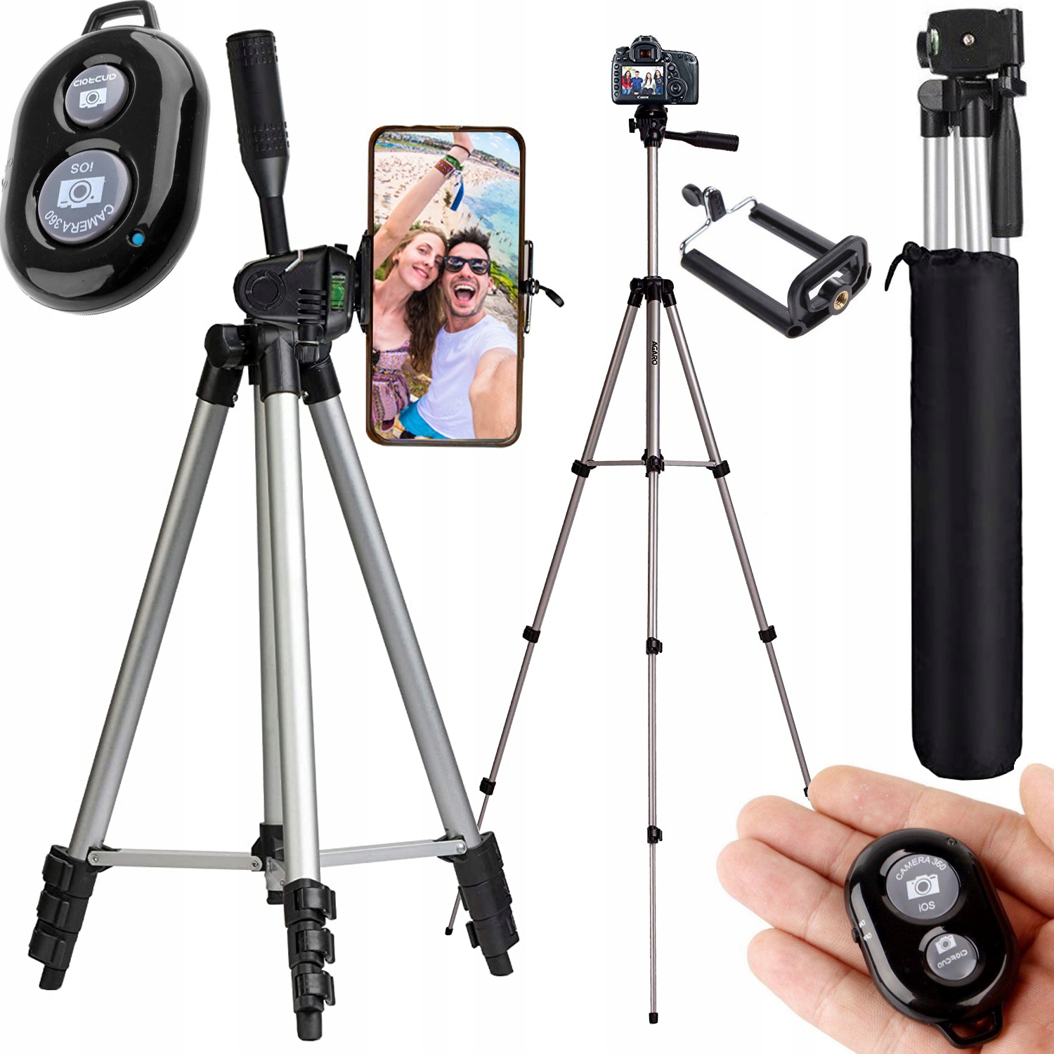 

Statyw 4w1 Tripod 105cm Pilot Uchwyt Na Telefon XL