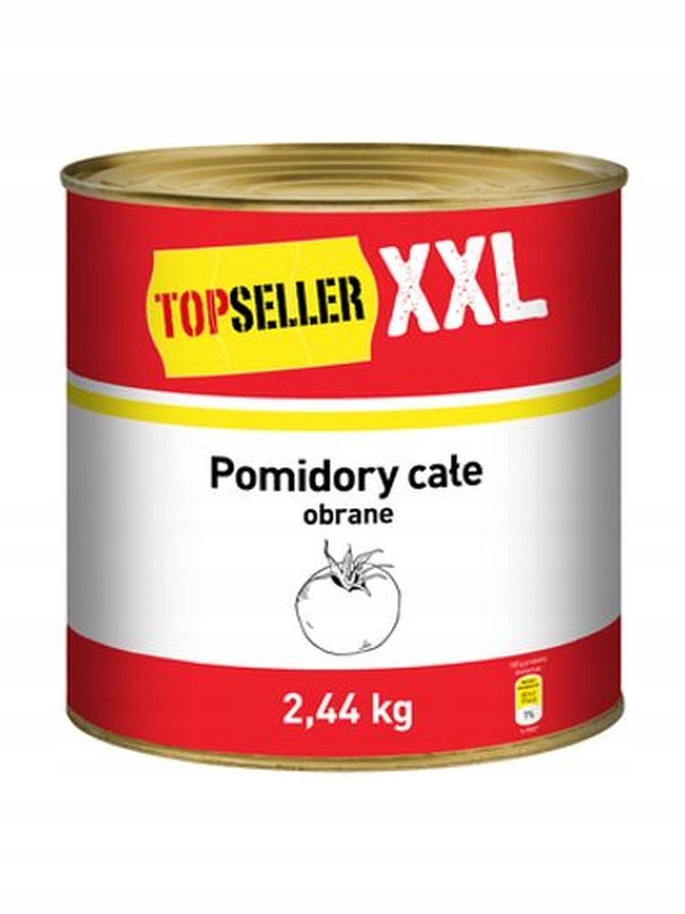 Levně Topseller XXL Rajčata celá bez slupky 2,44 kg