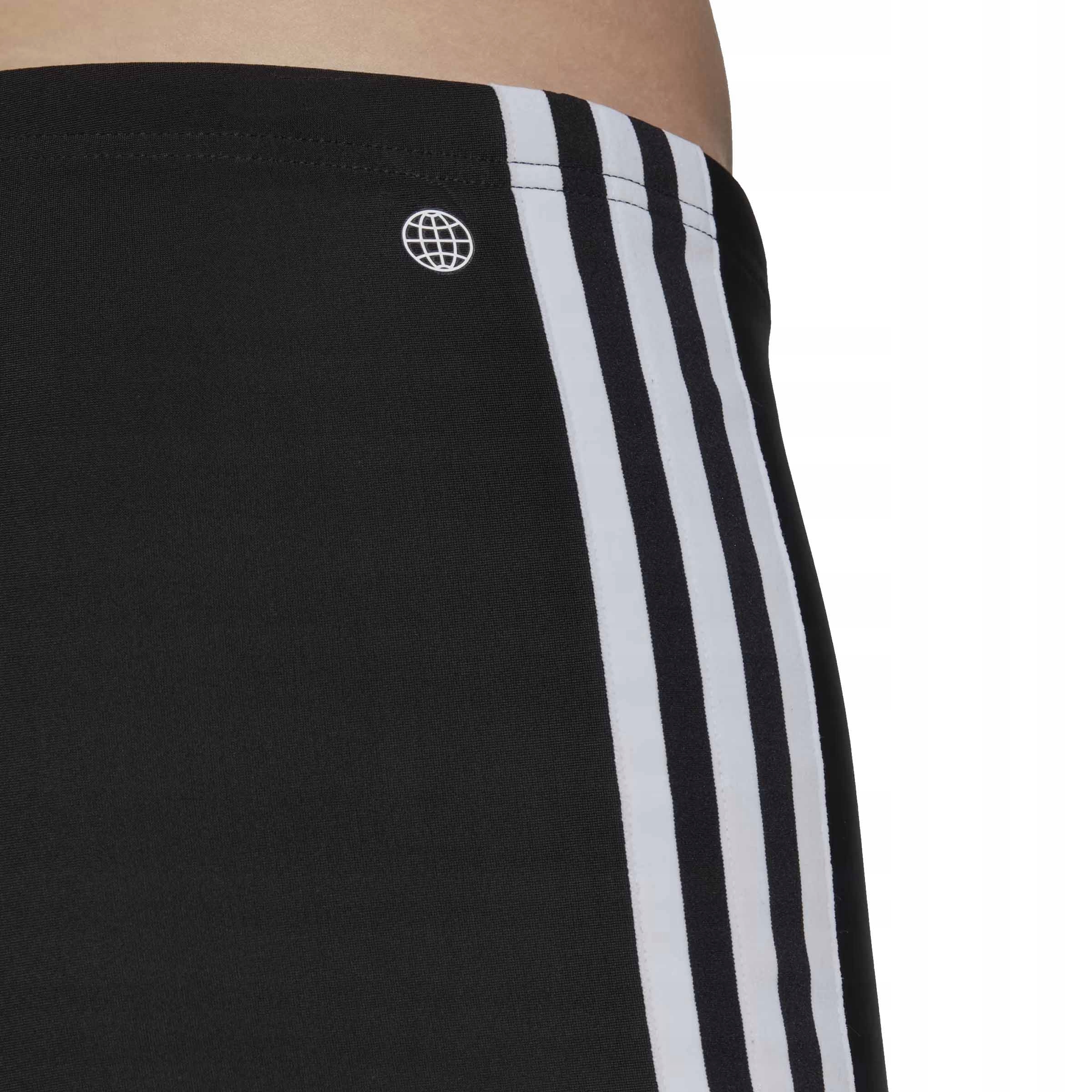 ADIDAS 3STRIPES BOXER HT2073 SPODENKI KĄPIELÓWKI BOKSERKI SZORTY NA BASEN Kolor czarny