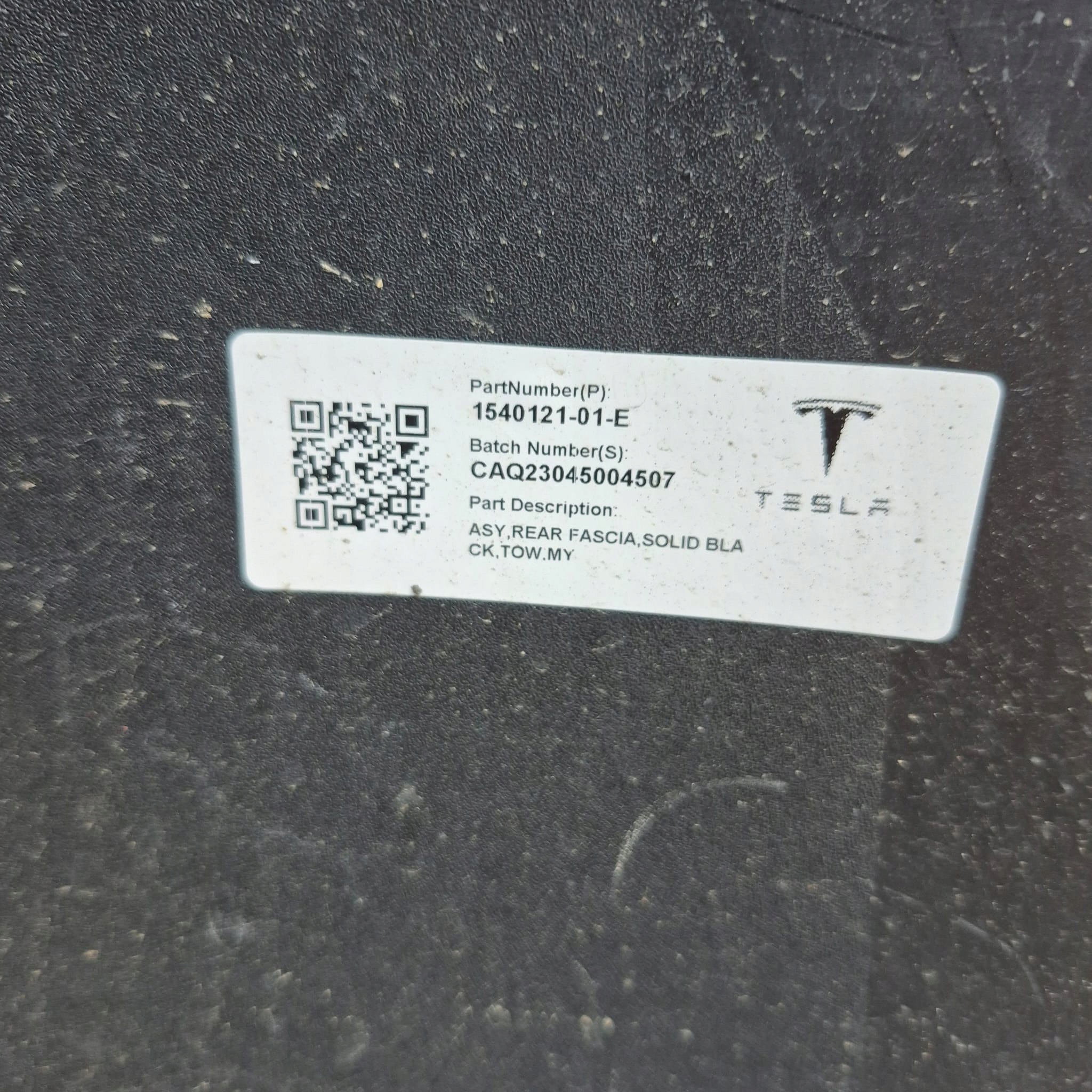 TESLA MODEL Y 20-> bumper rear part rear