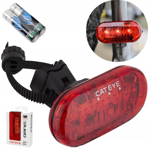 Lampka na tył CatEye Omni 3 tylna rowerowa Led 360° IPX4 klips uchwyt 200h