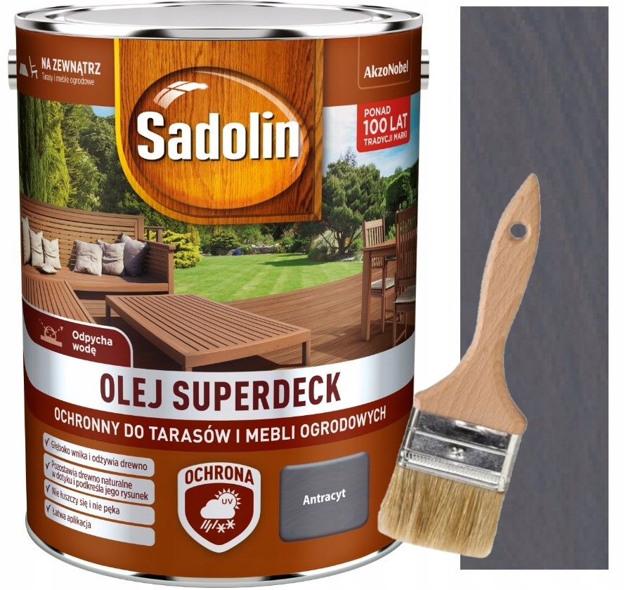 

Sadolin Olej Superdeck Do Tarasów 5L Antracyt Pę