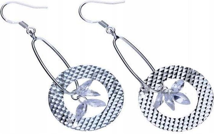 Stříbrné náušnice 925 diamantové kruhy 5,80 g, jedinečný vzor jako dárek