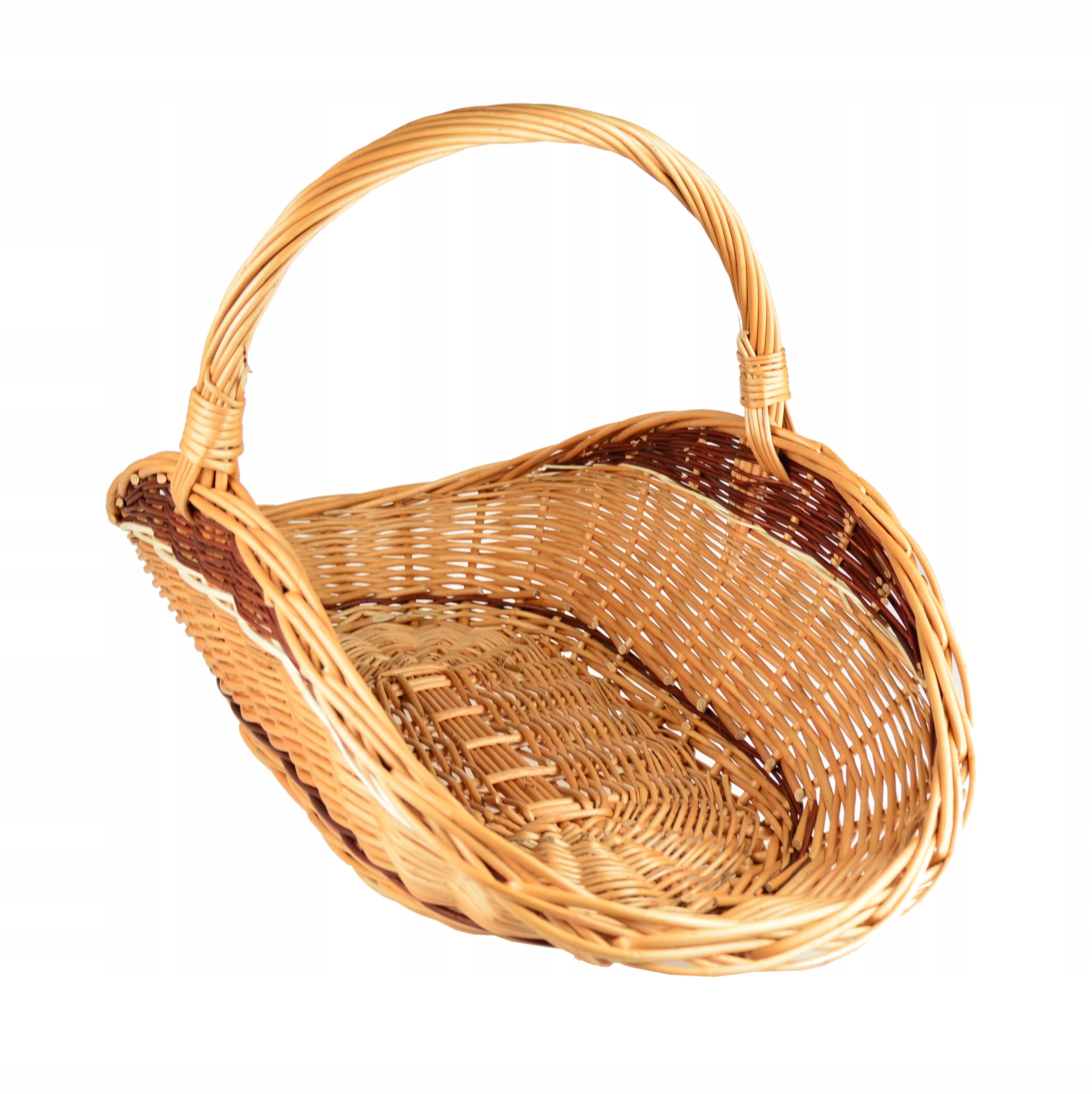 Wiklinowy KOSZ NA DREWNO koszyk do kominka 61CM Długość (dłuższy bok) 61 cm