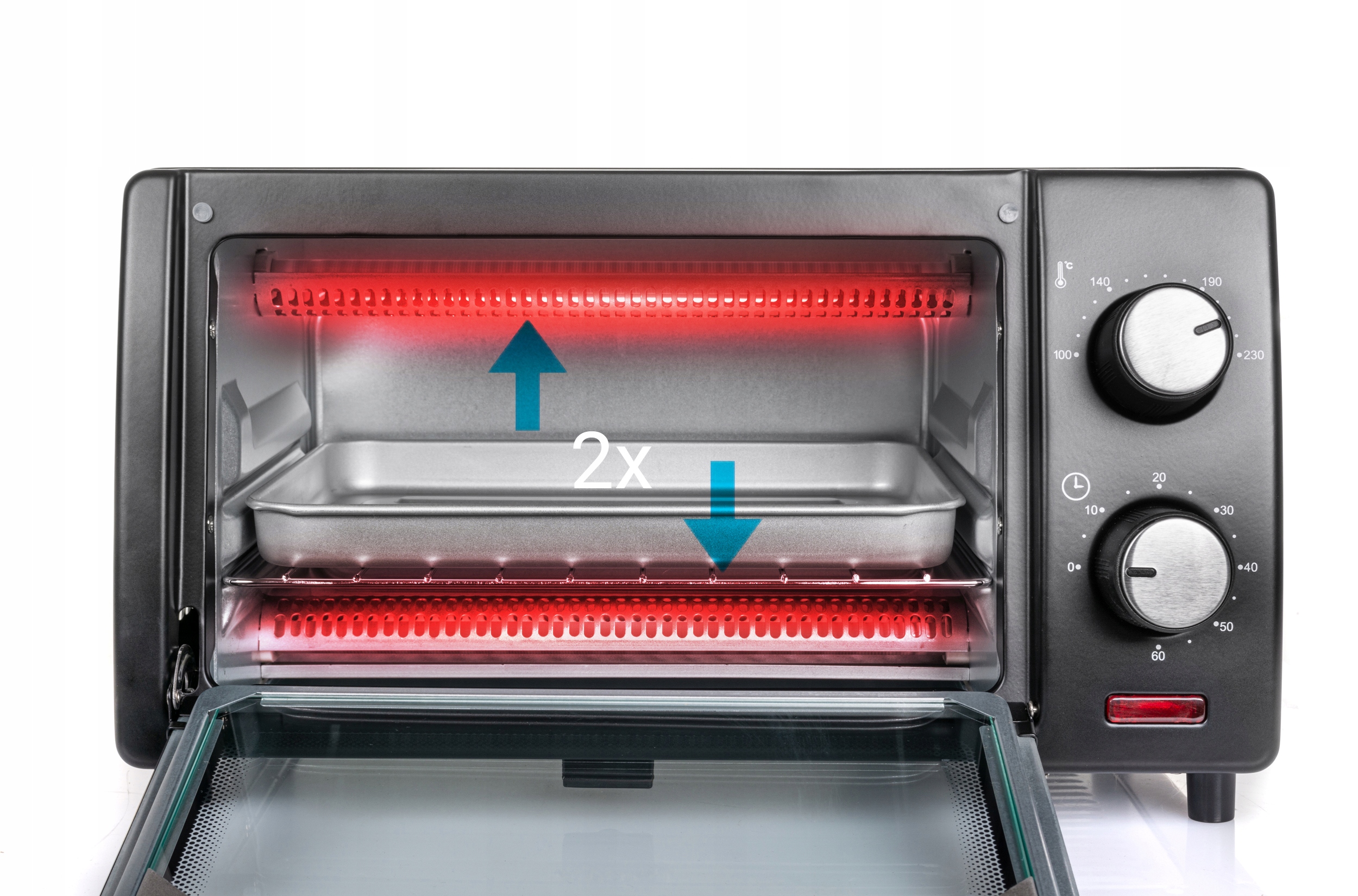 Mini Piekarnik elektryczny 10L FIRST AUSTRIA Szerokość produktu 37 cm