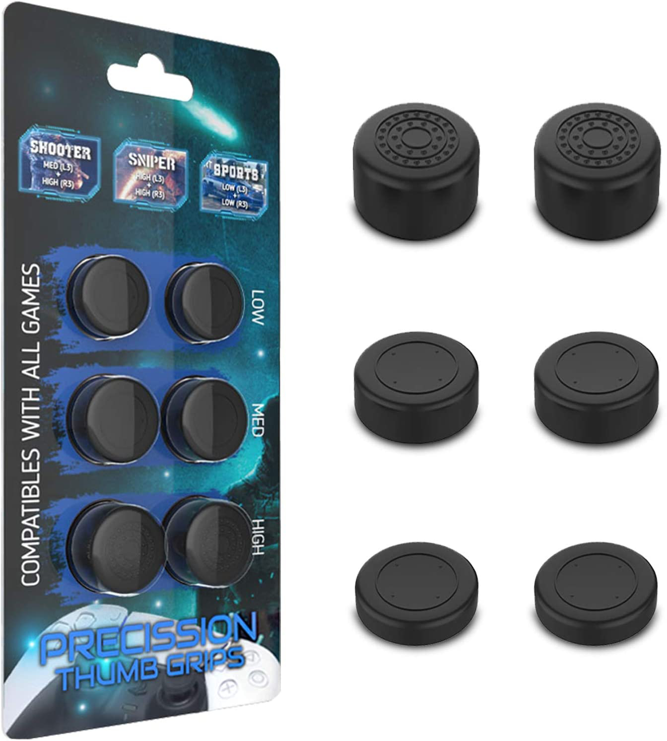 

Zestaw 6 nakładek na analogi pada PS5 PS4
