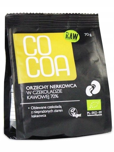 3x Cocoa Kešu ořechy v kávové čokoládě Bio 70 g