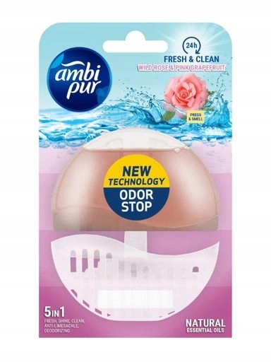 Levně 8X Ambi Pur Wild Rose &Pink Grapefruit závěsná kostka na Wc 55 ml