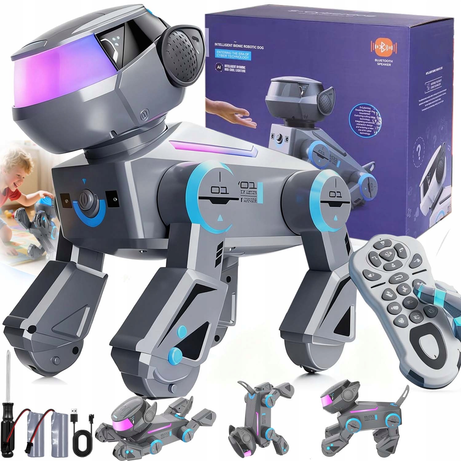 Interaktivní Robot Pes Dálkově Ovládaný Pes Pro Programování S Led