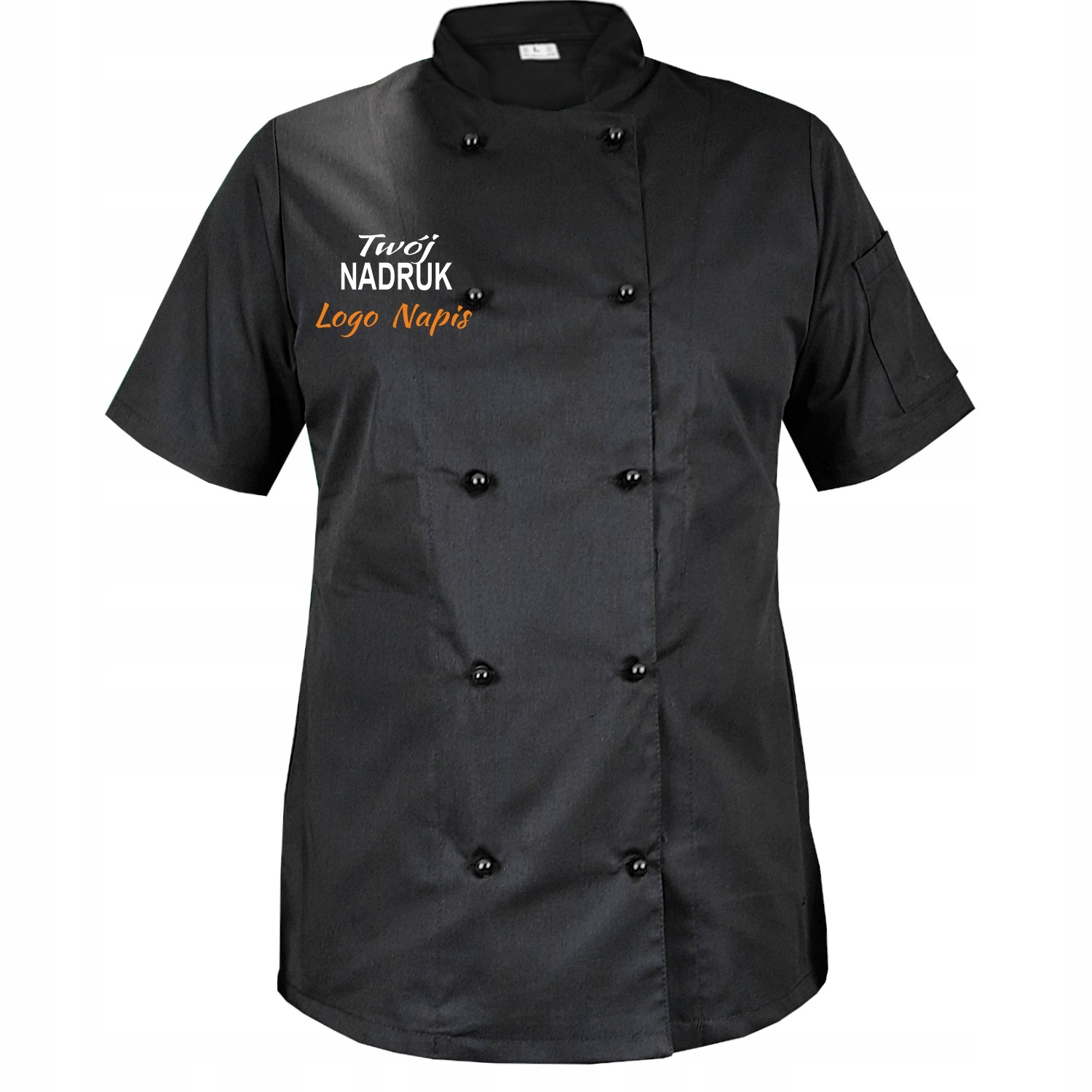 Mikina Kitel černá s vaším potiskem loga, velikost Xs