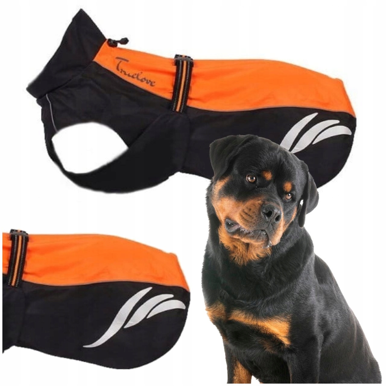 Levně Pláštěnka Pro Psa Truelove Bunda Derka Oranžová 6XL 65 cm