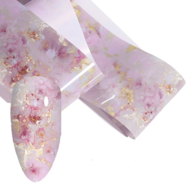 FOLIA TRANSFEROWA HOLOGRAFICZNA MARMURKOWA RÓŻ