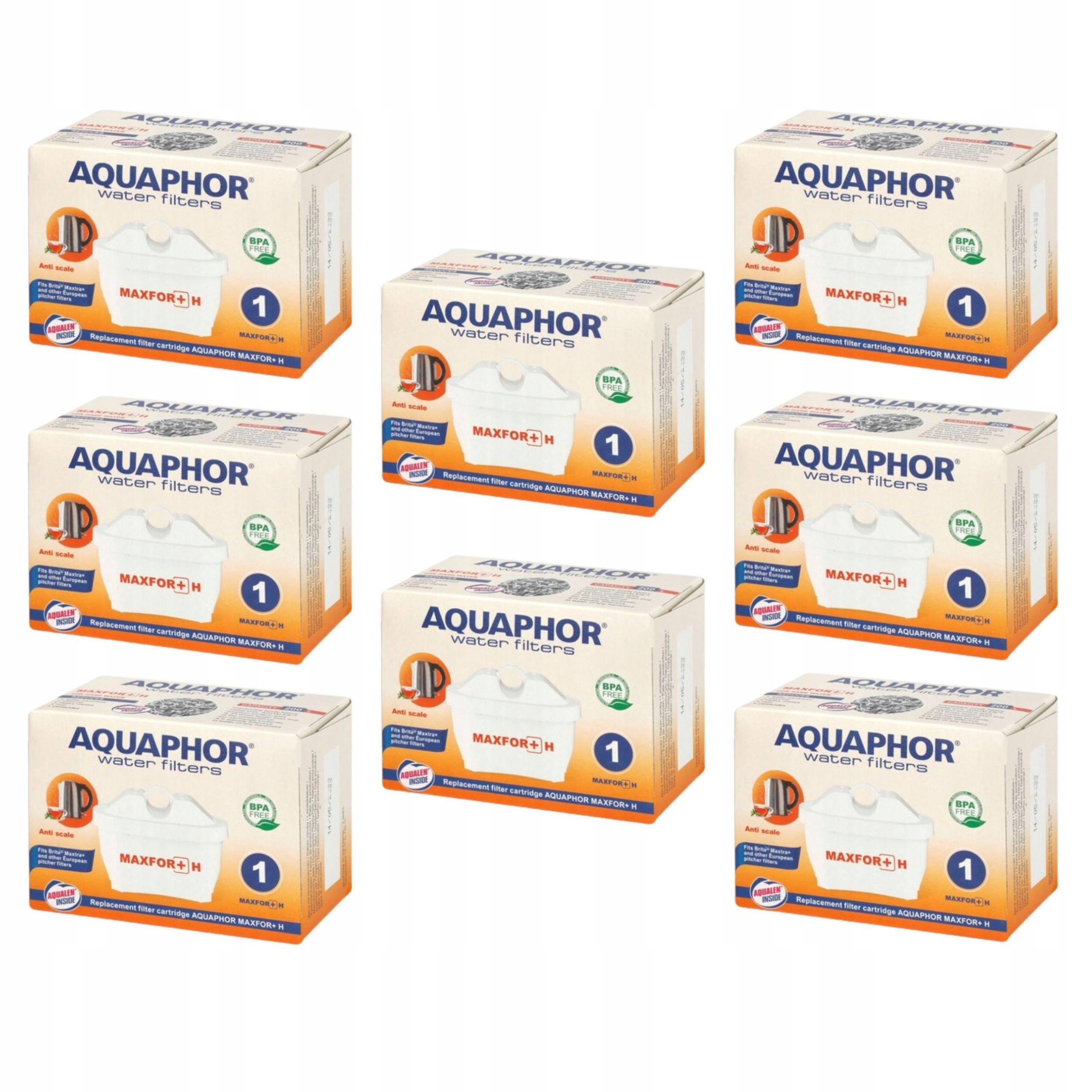 Filtr do dzbanka Aquaphor Maxfor+ H (do twardej wody), 8 szt.