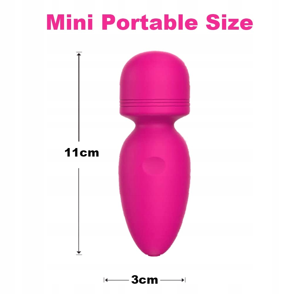 MINI VIBRATOREN DLA KOBIET USB Silikonowy Masażer Wodoodporny 10 Trybów — miniatura 3
