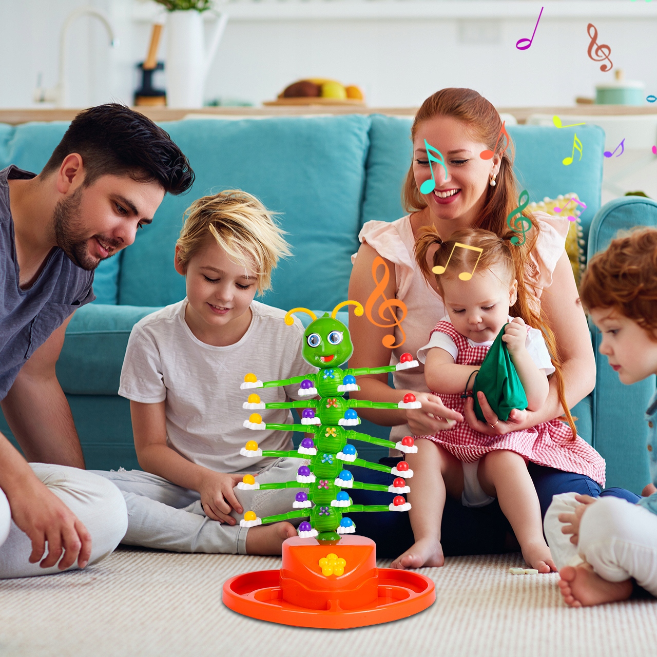 GRA ZRĘCZNOŚCIOWA TAŃCZĄCA STONOGA GĄSIENICA ROBACZEK SPADAJĄCE KULKI Minimalna liczba graczy 2