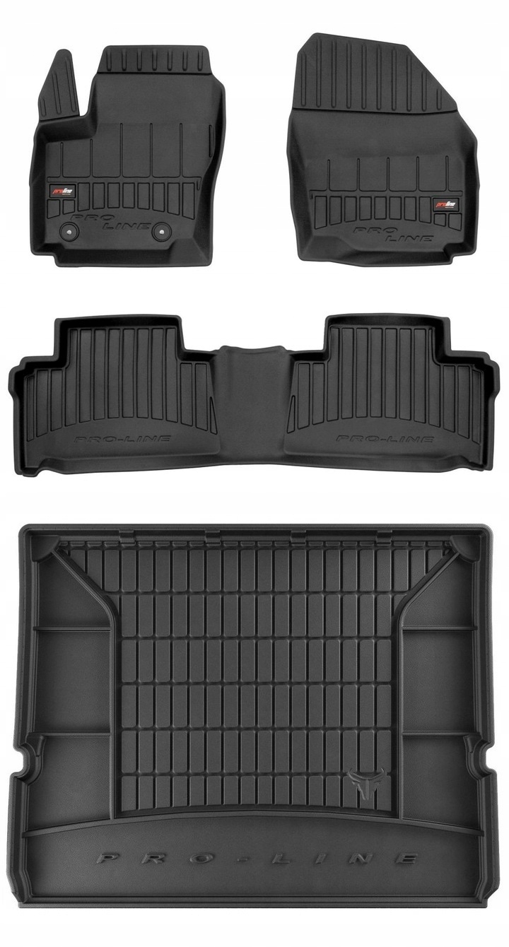 Set 3D gumové rohože Ford S-max Mk1 2006-2015 7 osob st.25cm
