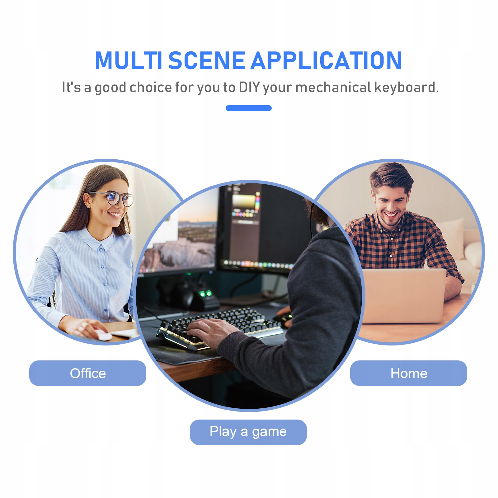 4 Pcs Keycap Chic Keyboard Caps Computer Stickers Keycaps Kits Durable EAN (GTIN) 6900094037316