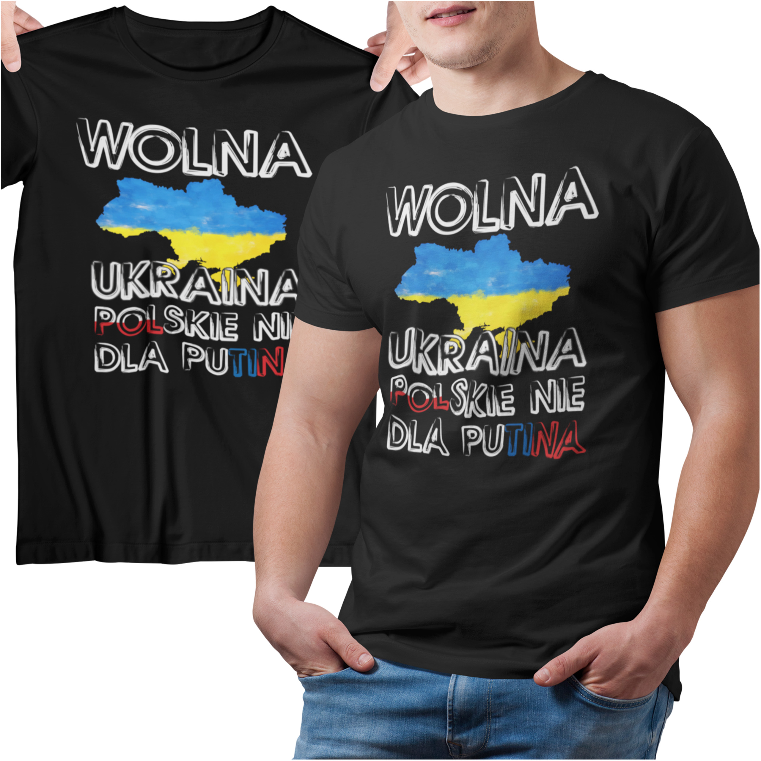 

Koszulka Wolna Ukriana Tshirt Putin Wojna Ukrainie